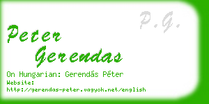 peter gerendas business card